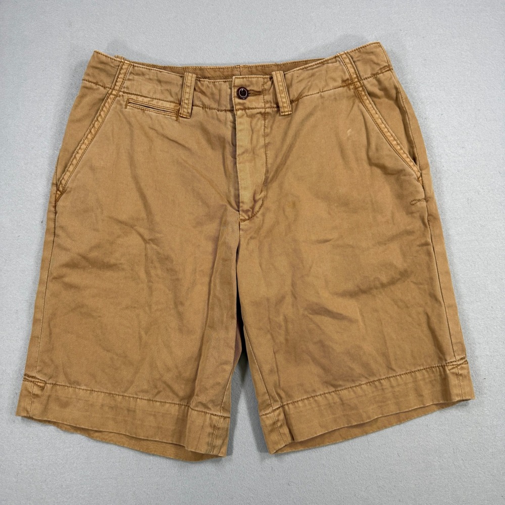 Polo Ralph Lauren Shorts Mens 33 Chino Khaki Flat Front Cotton Twill Summer